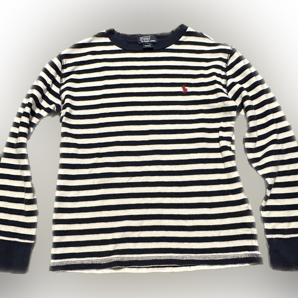 Set of 2a Polo by Ralph Lauren, waffle knit long sleeves - Picture 2 of 3